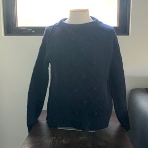 J.Crew Navy Blue Large wool sweater pre-owned